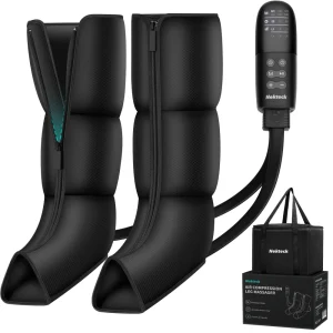 Air Compression Leg Massager for Lymphedema Pain Relief - 6 Level Circulation Booster