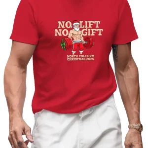 No Lift No Gift Gym Santa Bodybuilding Christmas T-shirt
