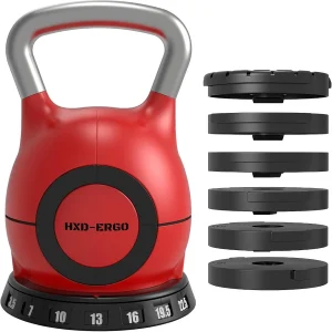 Adjustable Kettlebell Weight Set-Quickly Adjusts Weights Comfortable Grip Ergonomic Kettlebell Sets For Home Gym